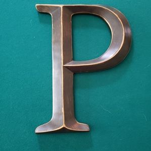 Solid wood letter P
